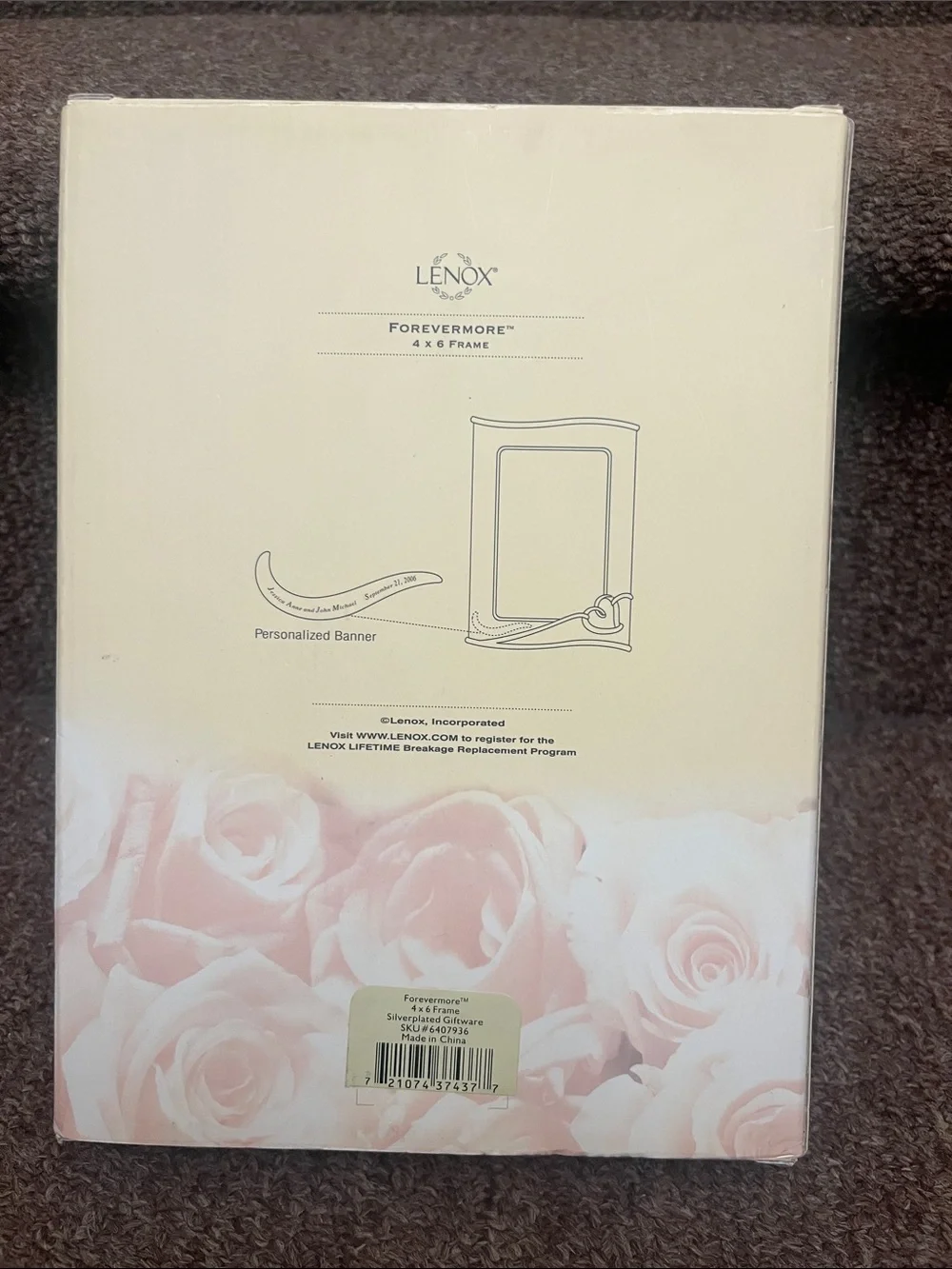 Lenox Ivory Picture Frame with Silver Heart Accent